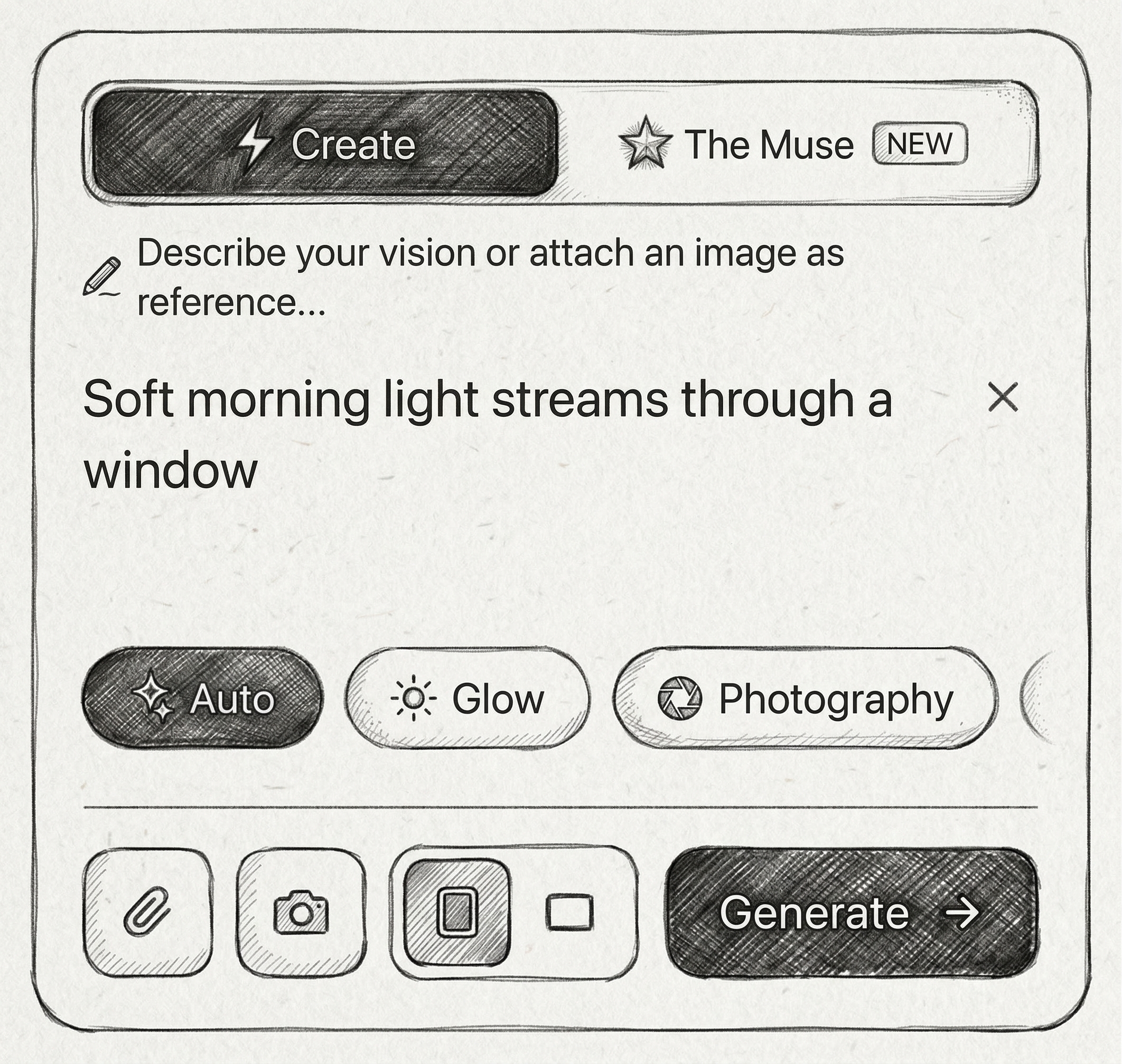 Describing a custom wall art idea in the Primpter creation interface
